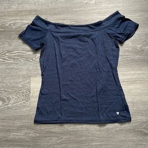 Guess  Bluee off shoulder blouse
